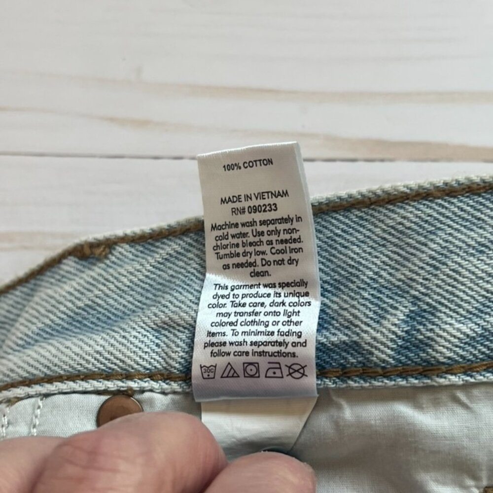 PACSUN 90s Boyfriend Jeans Y2K Retro Two Tone Blue Color Block High Rise size 26 - Picture 6 of 11